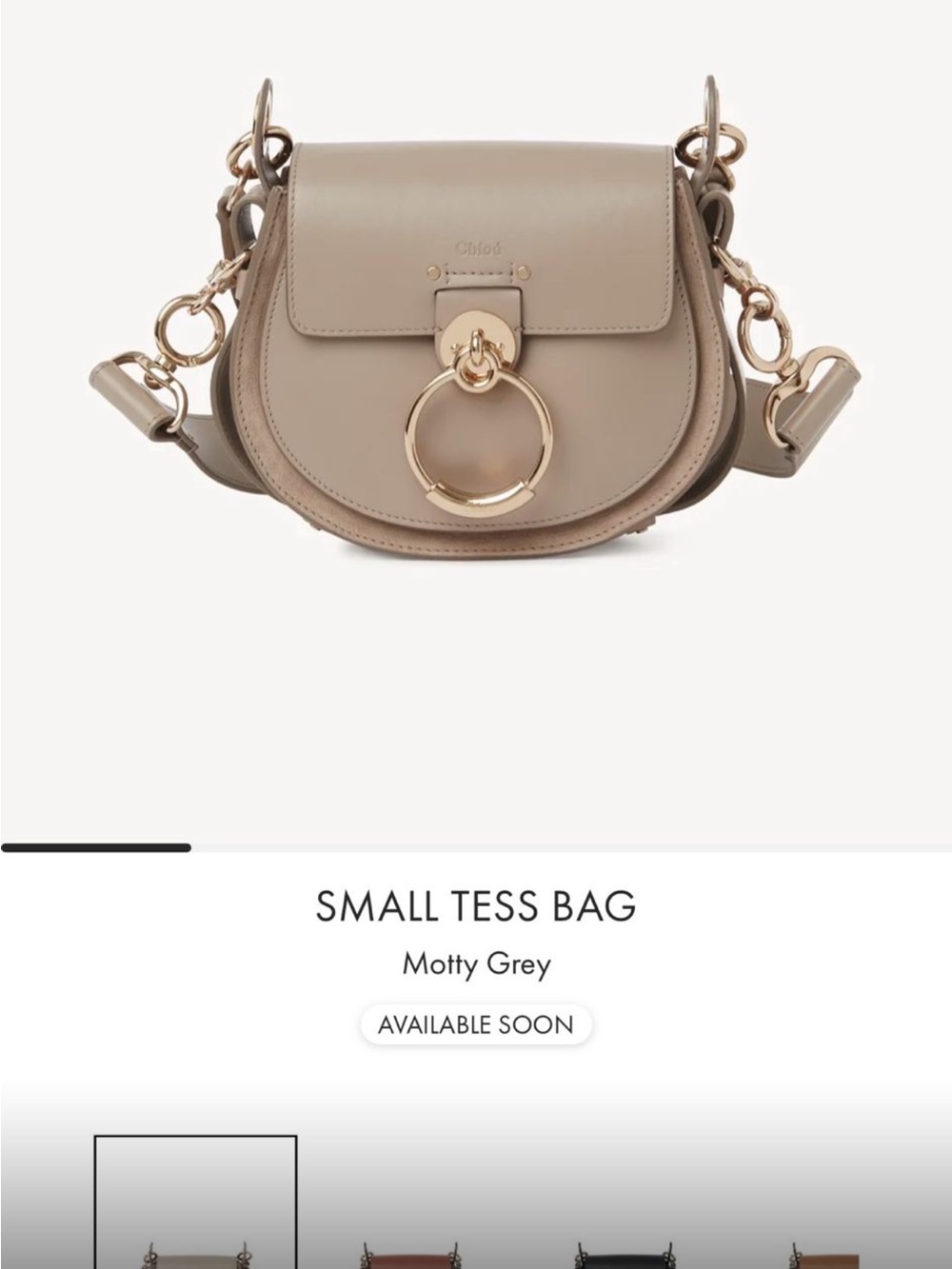 Chloe Small Tess Bag in Motty Grey